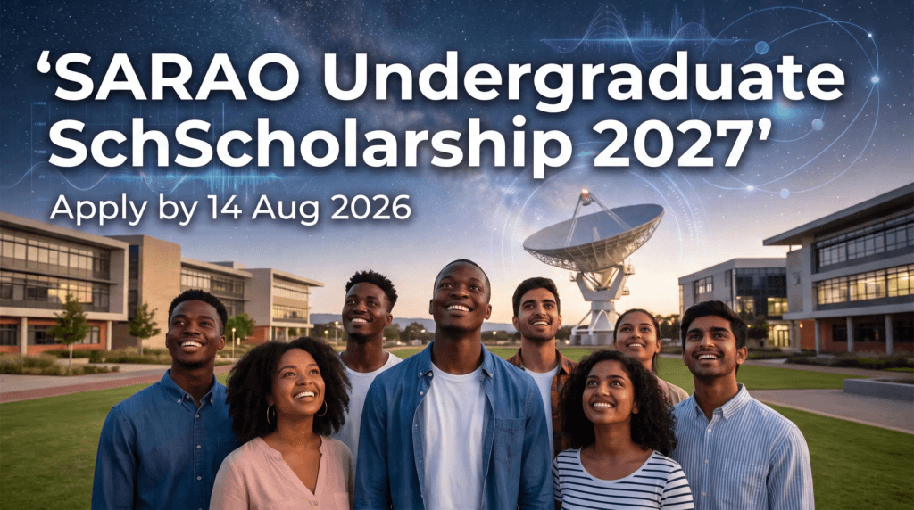 SARAO Undergraduate Scholarship 2027 – Apply by 14 Aug 2026