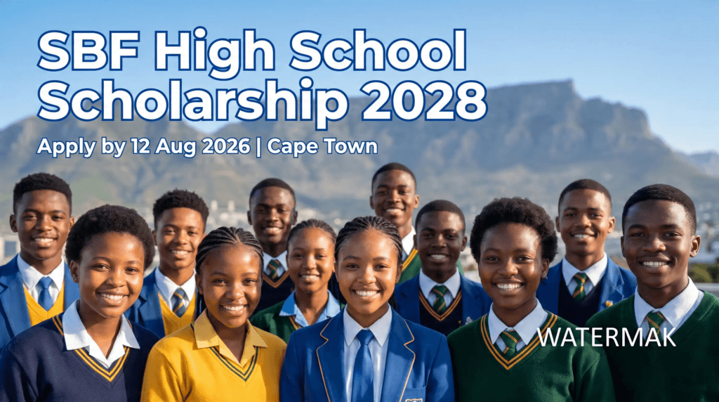 SBF High School Scholarship 2028 – Apply by 12 Aug 2026 Cape Town