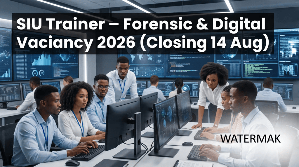 SIU Trainer – Forensic & Digital Vacancy 2026 (Closing 14 Aug)
