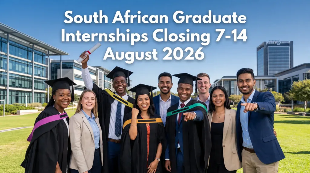 South African Graduate Internships Closing 7‑14 August 2026