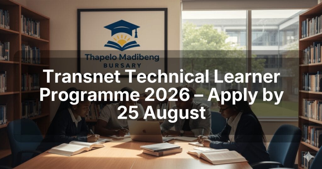 Transnet Technical Learner Programme 2026 – Apply by 25 August