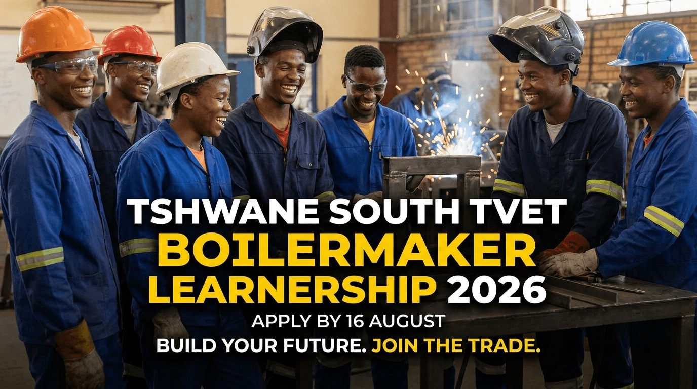 Tshwane South TVET Boilermaker Learnership 2026 – Apply by 16 August