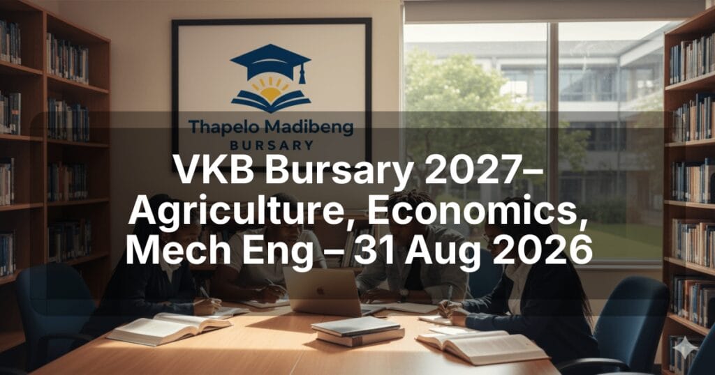 VKB Bursary 2027– Agriculture, Economics, Mech Eng – 31 Aug 2026