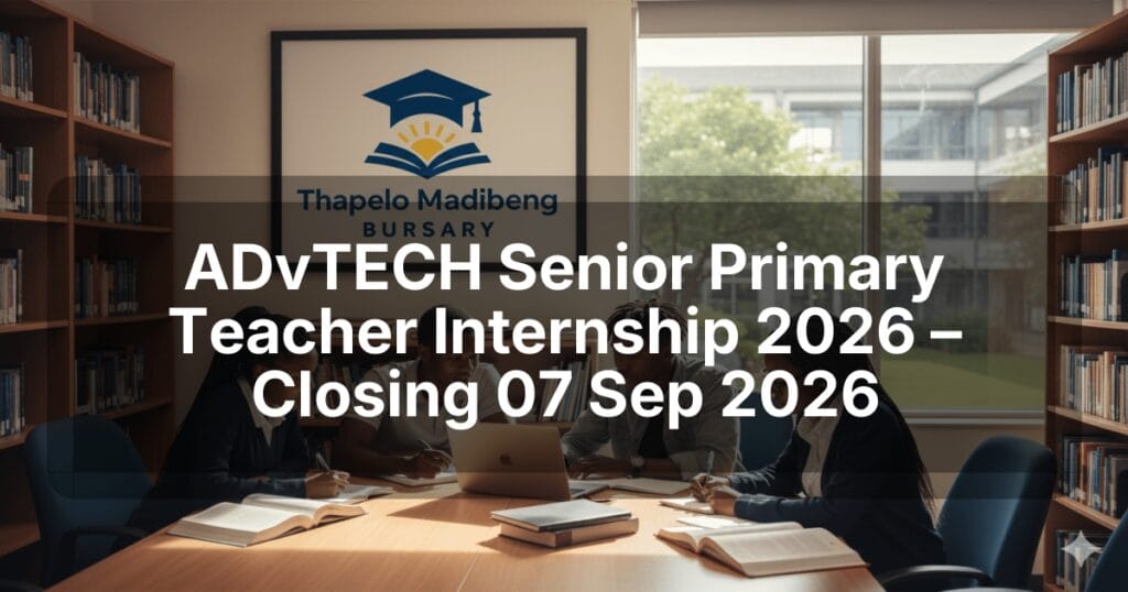 ADvTECH Senior Primary Teacher Internship 2026 – Closing 07 Sep 2026