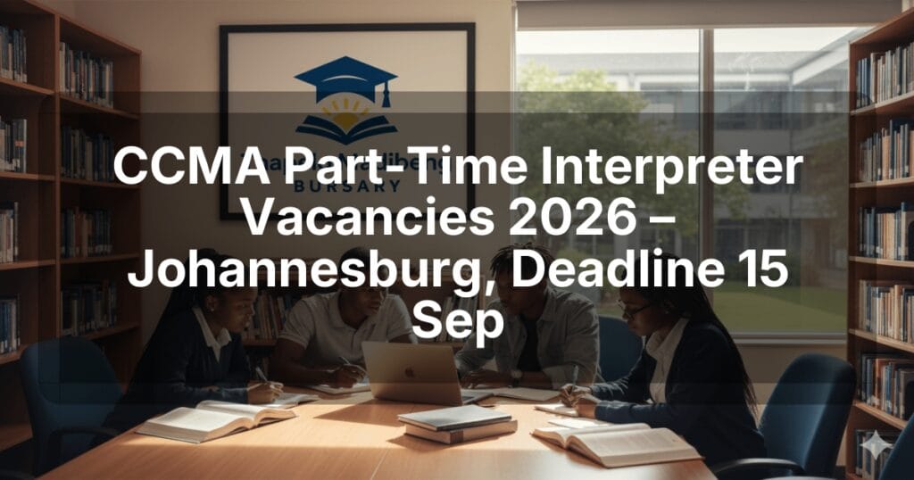 CCMA Part‑Time Interpreter Vacancies 2026 – Johannesburg, Deadline 15 Sep