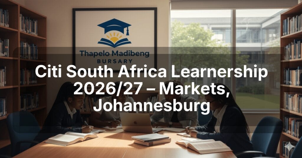 Citi South Africa Learnership 2026/27 – Markets, Johannesburg