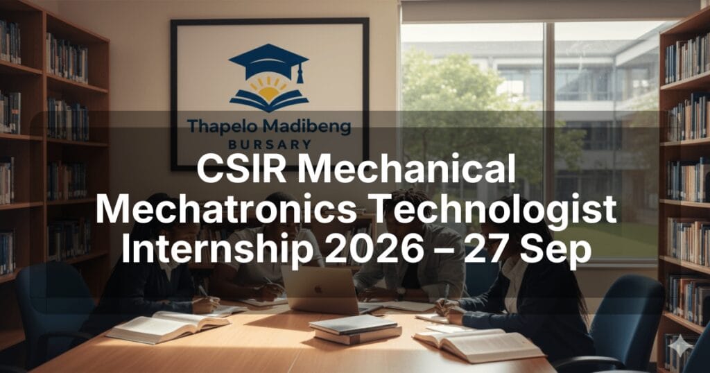 CSIR Mechanical Mechatronics Technologist Internship 2026 – 27 Sep