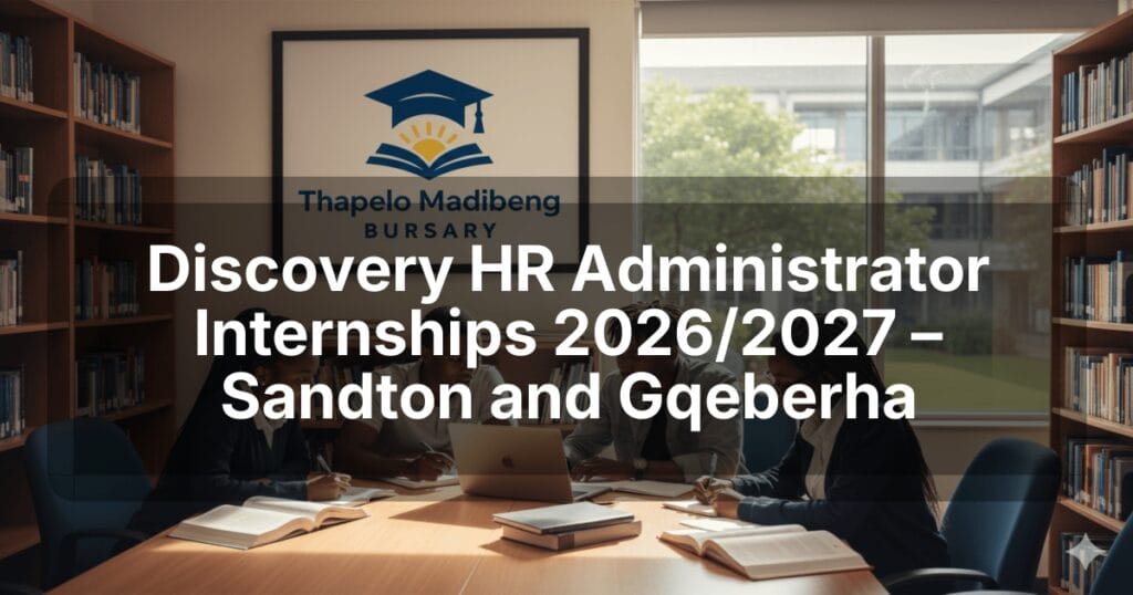 Discovery HR Administrator Internships 2026/2027 – Sandton and Gqeberha