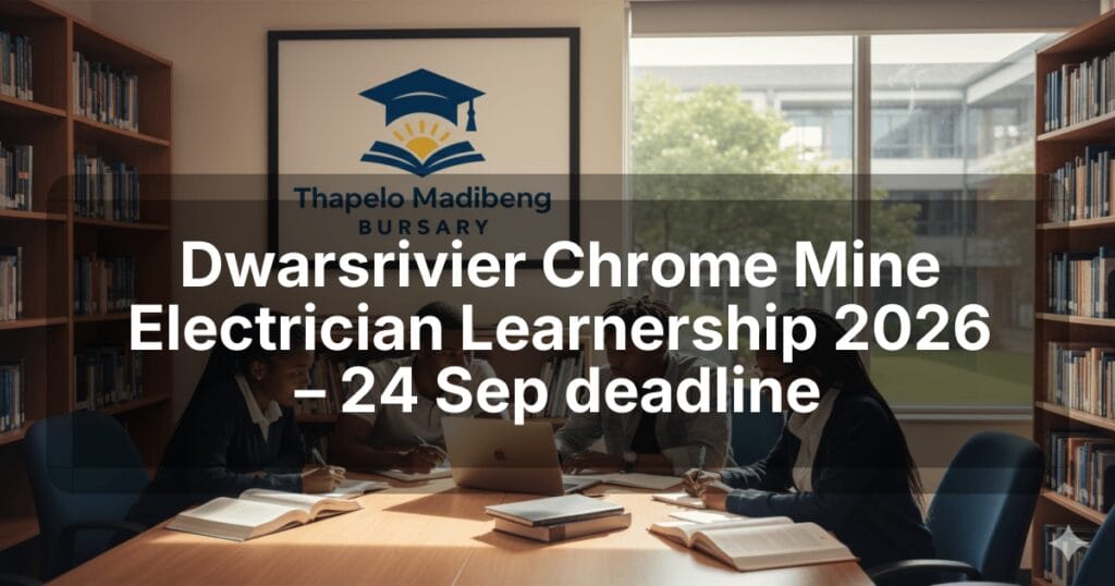 Dwarsrivier Chrome Mine Electrician Learnership 2026 – 24 Sep deadline