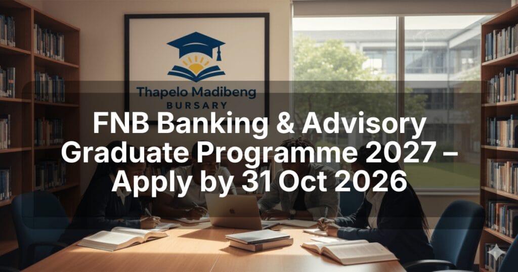 FNB Banking & Advisory Graduate Programme 2027 – Apply by 31 Oct 2026