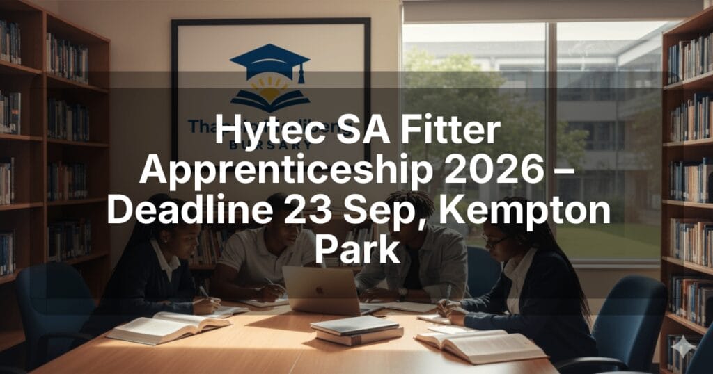 Hytec SA Fitter Apprenticeship 2026 – Deadline 23 Sep, Kempton Park