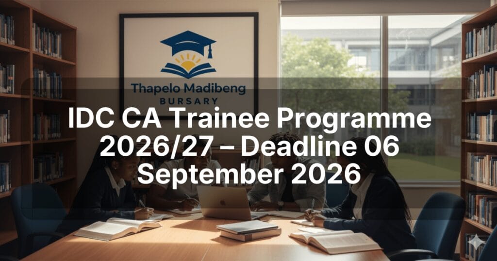 IDC CA Trainee Programme 2026/27 – Deadline 06 September 2026