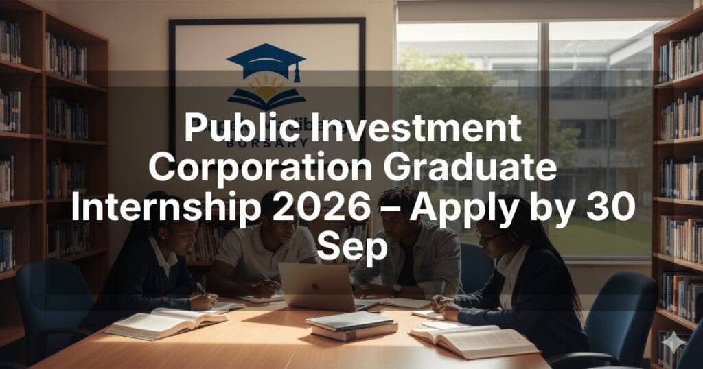 Public Investment Corporation Graduate Internship 2026 – Apply by 30 Sep