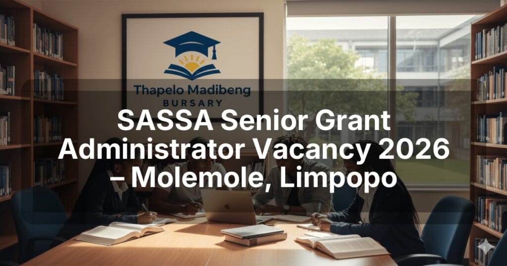 SASSA Senior Grant Administrator Vacancy 2026 – Molemole, Limpopo