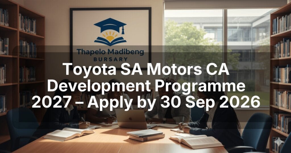 Toyota SA Motors CA Development Programme 2027 – Apply by 30 Sep 2026