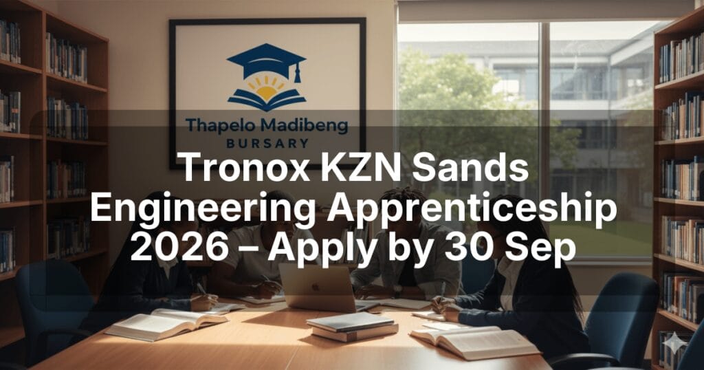 Tronox KZN Sands Engineering Apprenticeship 2026 – Apply by 30 Sep
