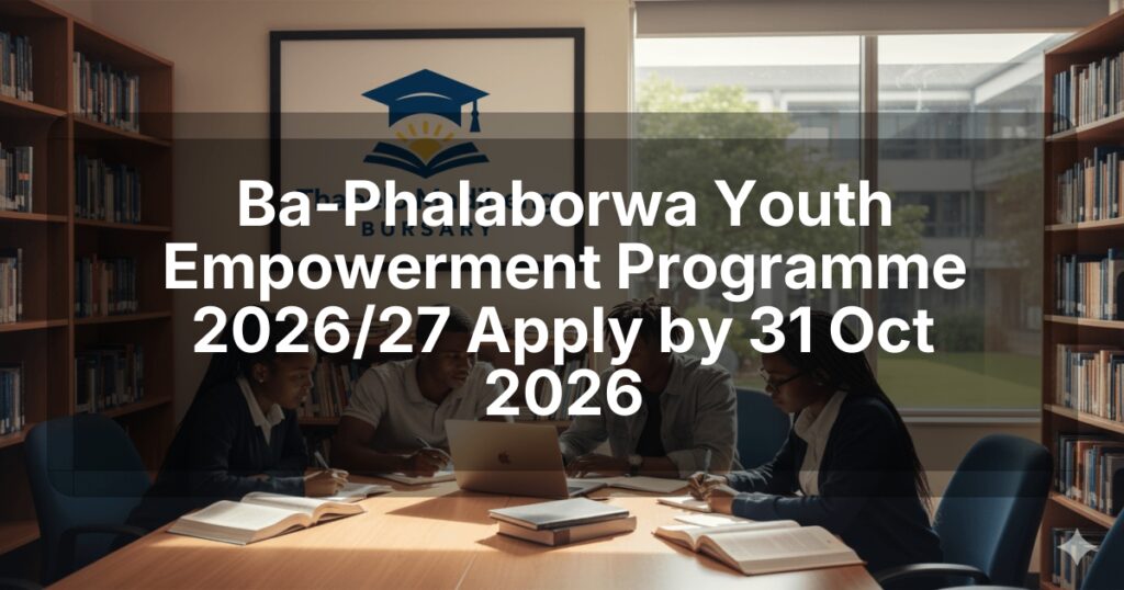 Ba-Phalaborwa Youth Empowerment Programme 2026/27 Apply by 31 Oct 2026