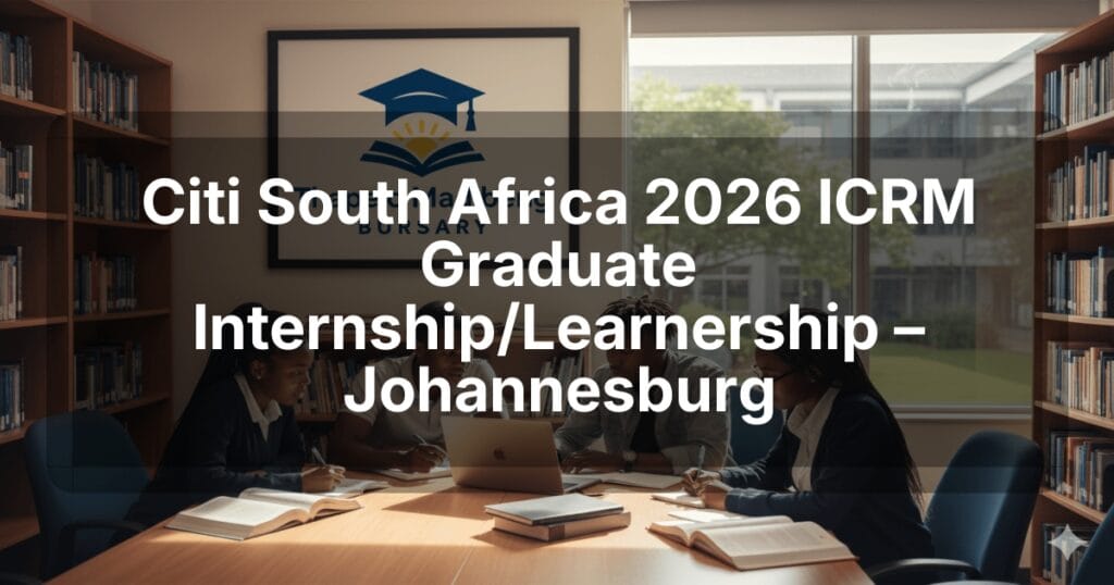 Citi South Africa 2026 ICRM Graduate Internship/Learnership – Johannesburg