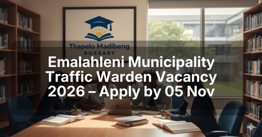 Emalahleni Municipality Traffic Warden Vacancy 2026 – Apply by 05 Nov