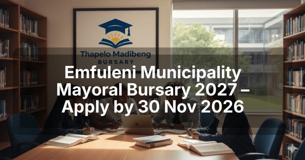 Emfuleni Municipality Mayoral Bursary 2027 – Apply by 30 Nov 2026