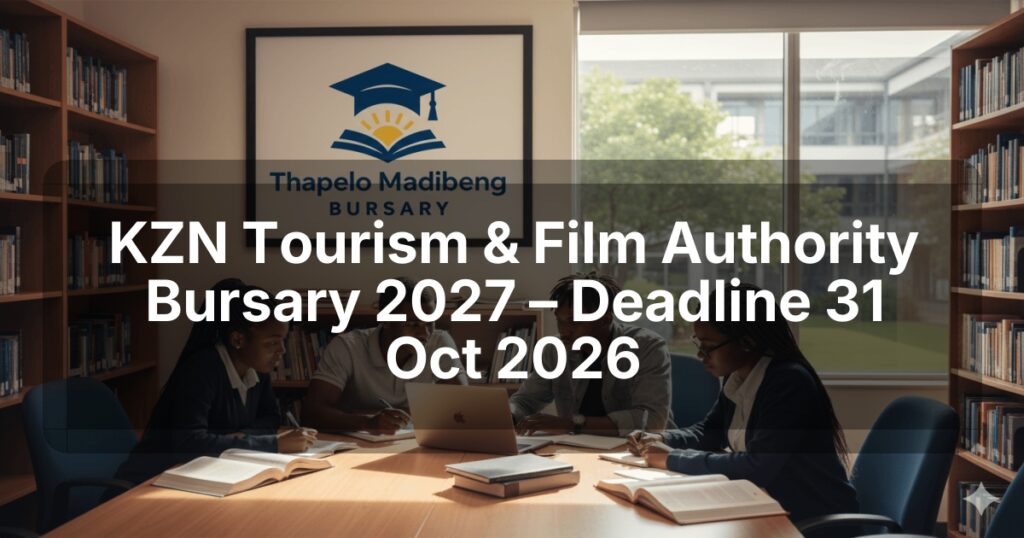 KZN Tourism & Film Authority Bursary 2027 – Deadline 31 Oct 2026