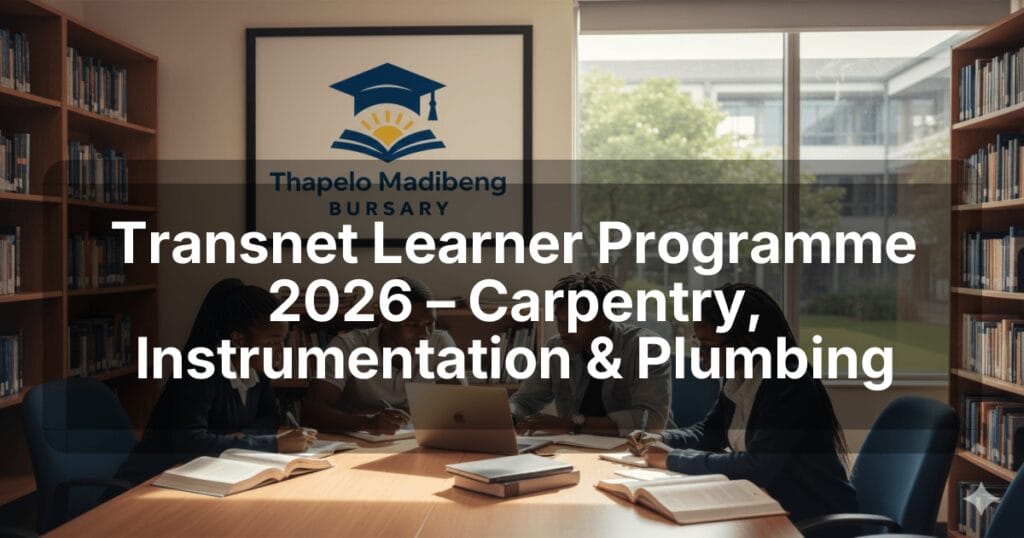 Transnet Learner Programme 2026 – Carpentry, Instrumentation & Plumbing